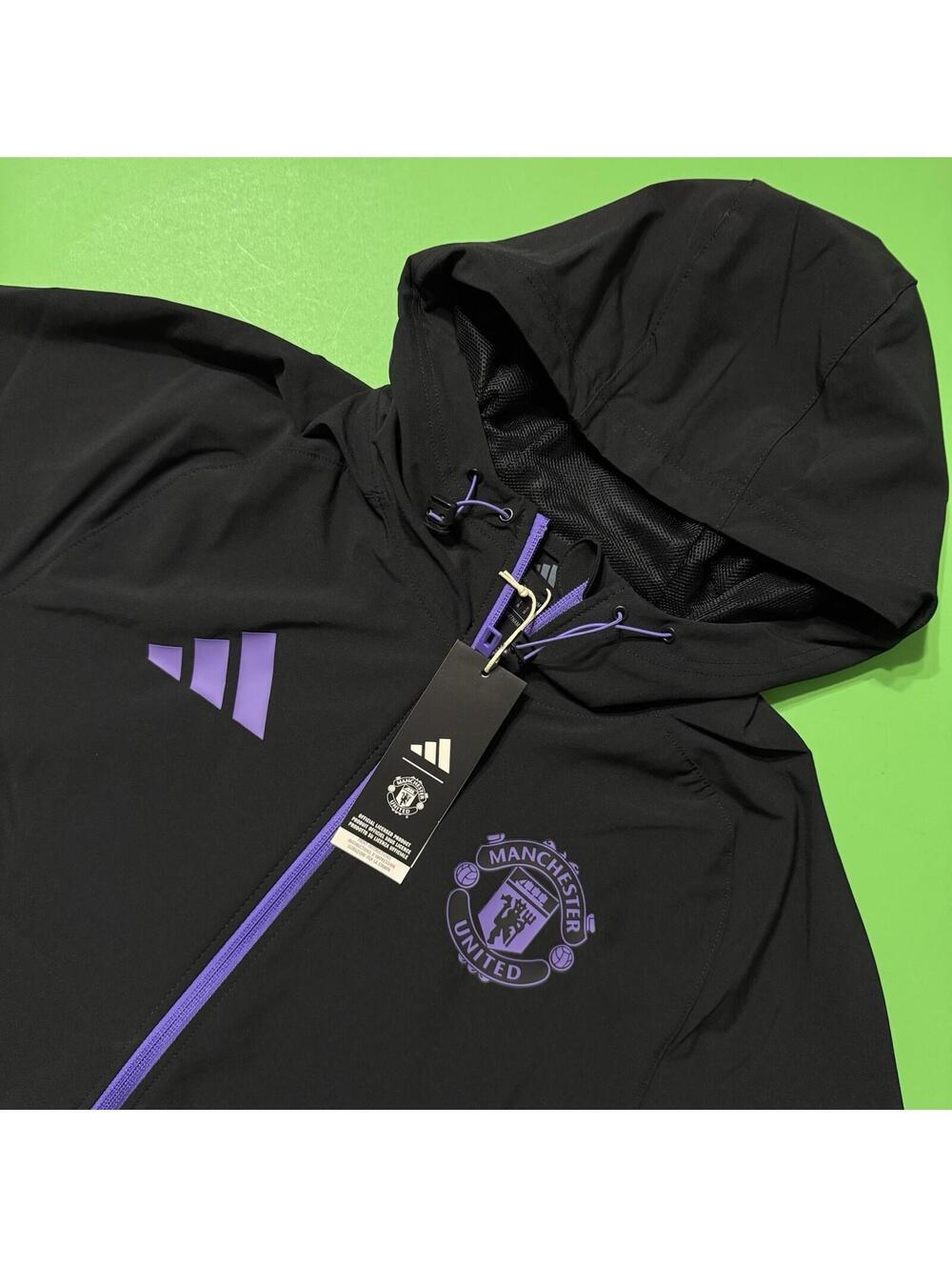 Adidas Manchester United Tiro 25 Competition Vis Tech Travel Jacket JV5351 Men S